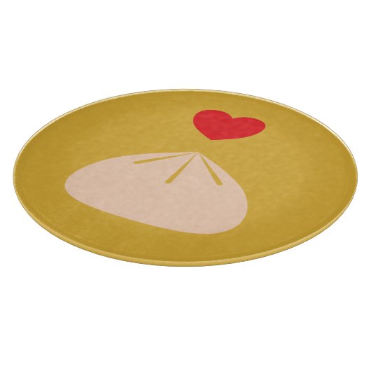 Dumpling Love Longan Glass Cutting Board Snijplank (Hoek)