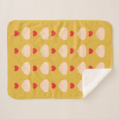 Dumpling Love Longan Small Sherpa Blanket Sherpa Deken (Voorkant (horizontaal))