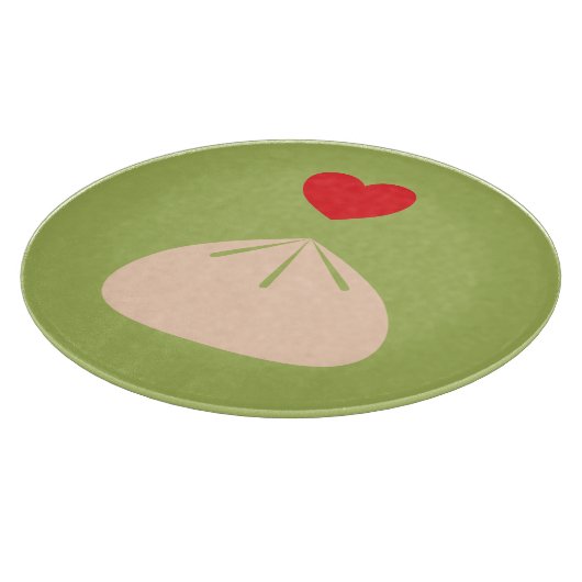 Dumpling Love Matcha Glass Cutting Board Snijplank (Hoek)