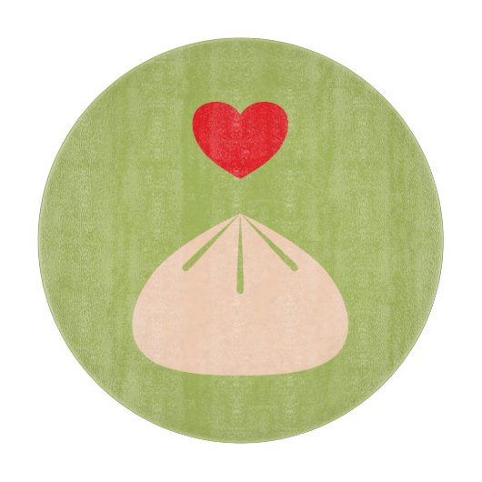 Dumpling Love Matcha Glass Cutting Board Snijplank (Voorkant)