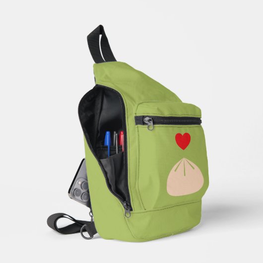 Dumpling Love Matcha Sling Bag (Open)