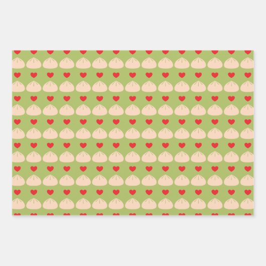 Dumpling Love Matcha Wrapping Paper (Voorkant 2)
