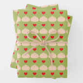 Dumpling Love Matcha Wrapping Paper (In situ)