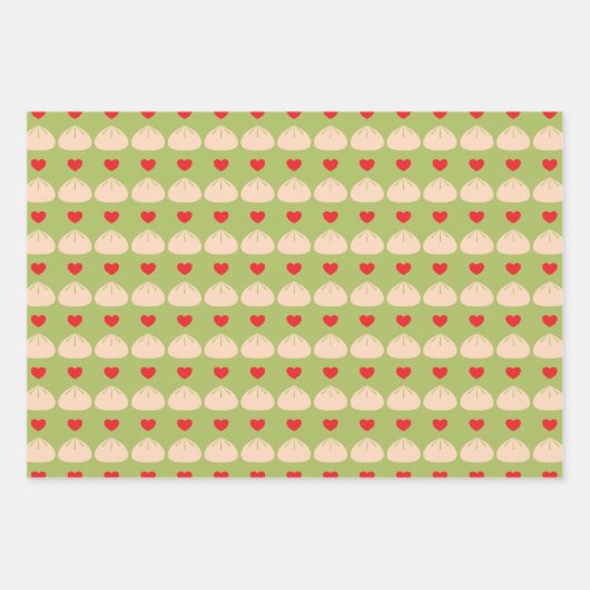 Dumpling Love Matcha Wrapping Paper (Voorkant)