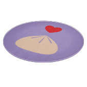 Dumpling Love Ube Glass Cutting Board Snijplank (Hoek)