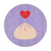 Dumpling Love Ube Glass Cutting Board Snijplank (Voorkant)
