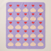 Dumpling Love Ube Medium Sherpa Dekbed Deken (Voorkant)