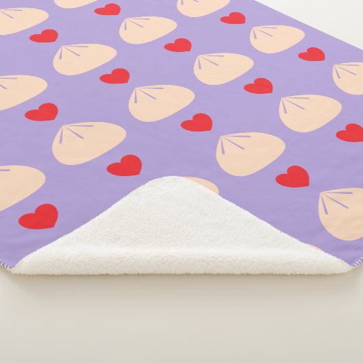 Dumpling Love Ube Medium Sherpa Dekbed Deken (3/4)
