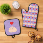 Dumpling Love Ube Ovenwant & Pannenlap Set (Top down)