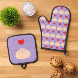 Dumpling Love Ube Ovenwant & Pannenlap Set