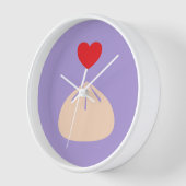 Dumpling Love Ube Wood Framed Clock (Hoek)