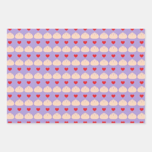 Dumpling Love Ube Wrapping Paper (Voorkant)