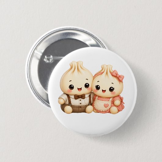 Dumpling ouders ronde button 5,7 cm (Voorkant /achterkant)