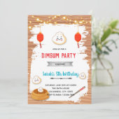Dumpling party uitnodiging (Staand voorkant)