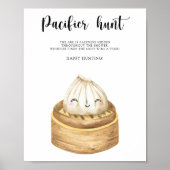 Dumpling - speenzoektocht babyshower spel poster (Voorkant)