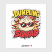 Dumpling Squad Retro Comic Pop Art Foodie Dim Sum Sticker (Vel)