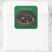 Dumpling Tijd Vierkante Sticker (Tas)