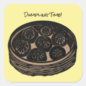 Dumpling Tijd Vierkante Sticker (Voorkant)