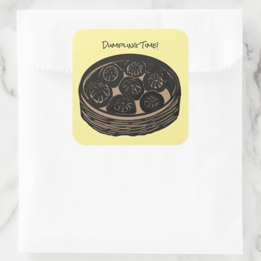 Dumpling Tijd Vierkante Sticker (Tas)
