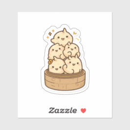 Dumpling Toren Sticker – Kawaii Stoombun Feestje