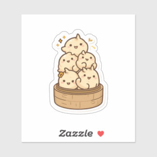Dumpling Toren Sticker – Kawaii Stoombun Feestje