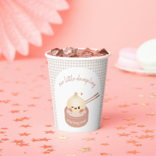 Dumpling verjaardagsbekers, Dim Sum verjaardag Papieren Bekers