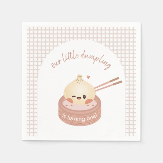 Dumpling verjaardagsservetten, Dim Sum verjaardag Servet (Voorkant)