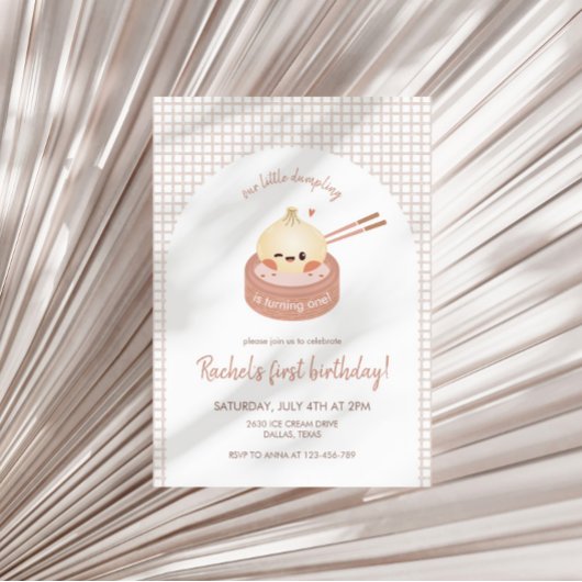 Dumpling verjaardagsuitnodiging, Dim Sum verjaarda Kaart