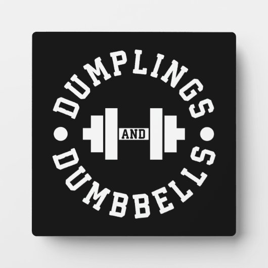 Dumplings en Dumbbells - Bulking - Funny Novelty Fotoplaat (Voorkant)