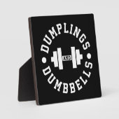 Dumplings en Dumbbells - Bulking - Funny Novelty Fotoplaat (Voorkant)