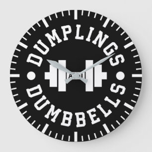 Dumplings en Dumbbells - Bulking - Funny Novelty Grote Klok