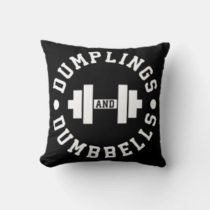 Dumplings en Dumbbells - Bulking - Funny Novelty Kussen
