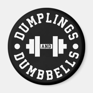 Dumplings en Dumbbells - Bulking - Funny Novelty Magneet