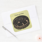 Dumplingtijd Vierkante Sticker (Envelop)
