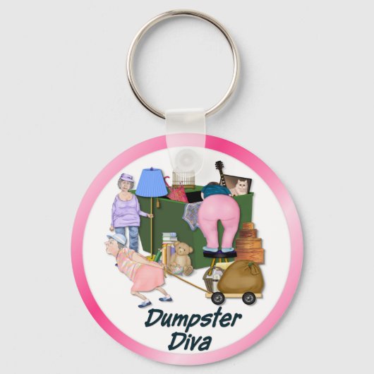 Dumpster Divas Sleutelhanger (Voorkant)