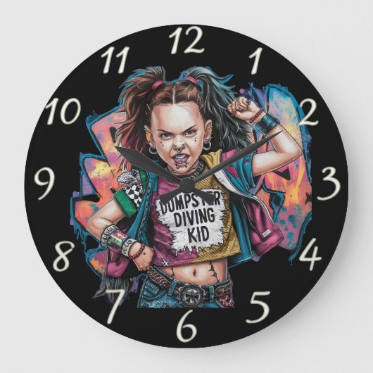 Dumpster Diving Kind: Schetsportret Grote Klok (Voorkant)