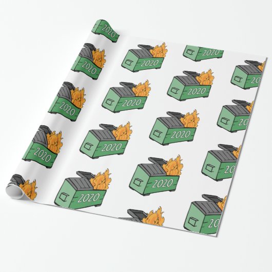 Dumpster Fire 2020 Cadeaupapier (Uitgerold)
