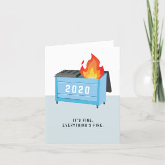 Dumpster Fire 2020 Feestdagen Kaart