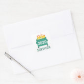 Dumpster Fire 2020 grappig citaat Vierkante Sticker (Envelop)