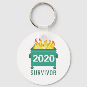 Dumpster Fire 2020 grappig gepersonaliseerd Sleutelhanger