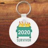 Dumpster Fire 2020 grappig gepersonaliseerd Sleutelhanger (Voorkant)