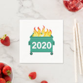 Dumpster Fire 2020 grappige oudejaarsavond Servet (Insitu)