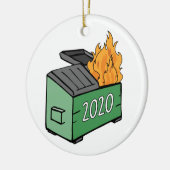 Dumpster Fire 2020 Keramisch Ornament (Links)