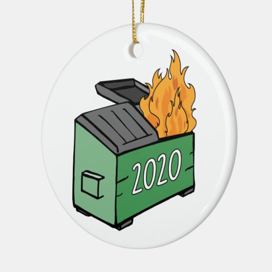 Dumpster Fire 2020 Keramisch Ornament (Links)