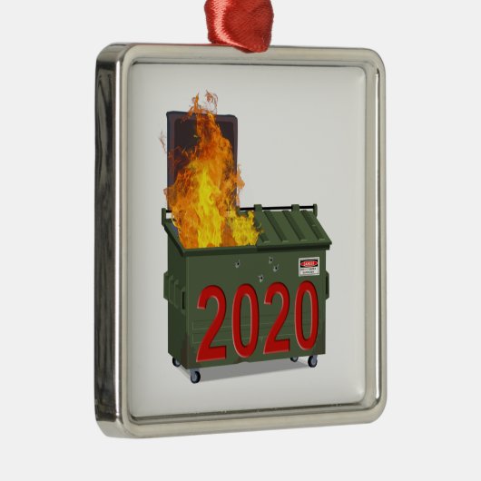 Dumpster Fire 2020 Metalen Ornament (Rechts)