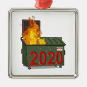 Dumpster Fire 2020 Metalen Ornament (Voorkant)