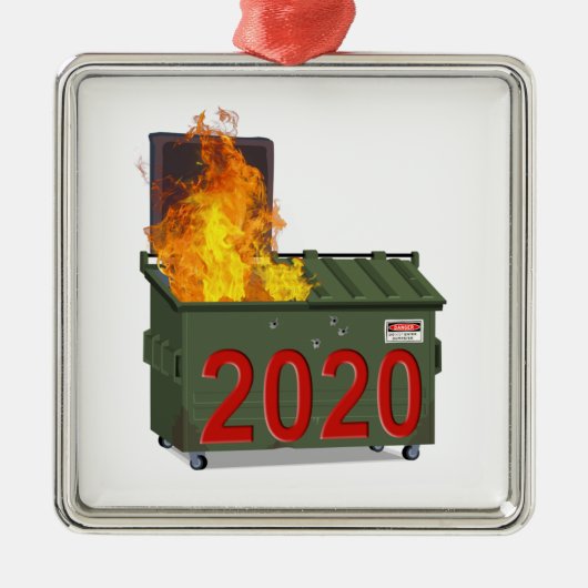 Dumpster Fire 2020 Metalen Ornament (Voorkant)