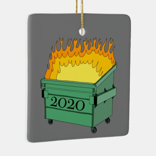 Dumpster Fire Ceramic Ornament 2020 (Rechts)
