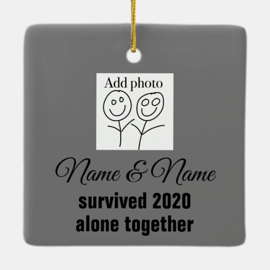 Dumpster Fire Ceramic Ornament 2020 (Achterkant)