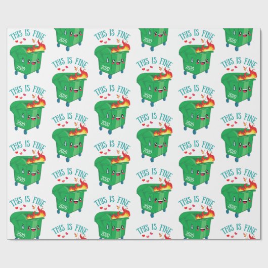 Dumpster Fire Dit is een fijn grappig thema 2020-v Cadeaupapier (Vlak)